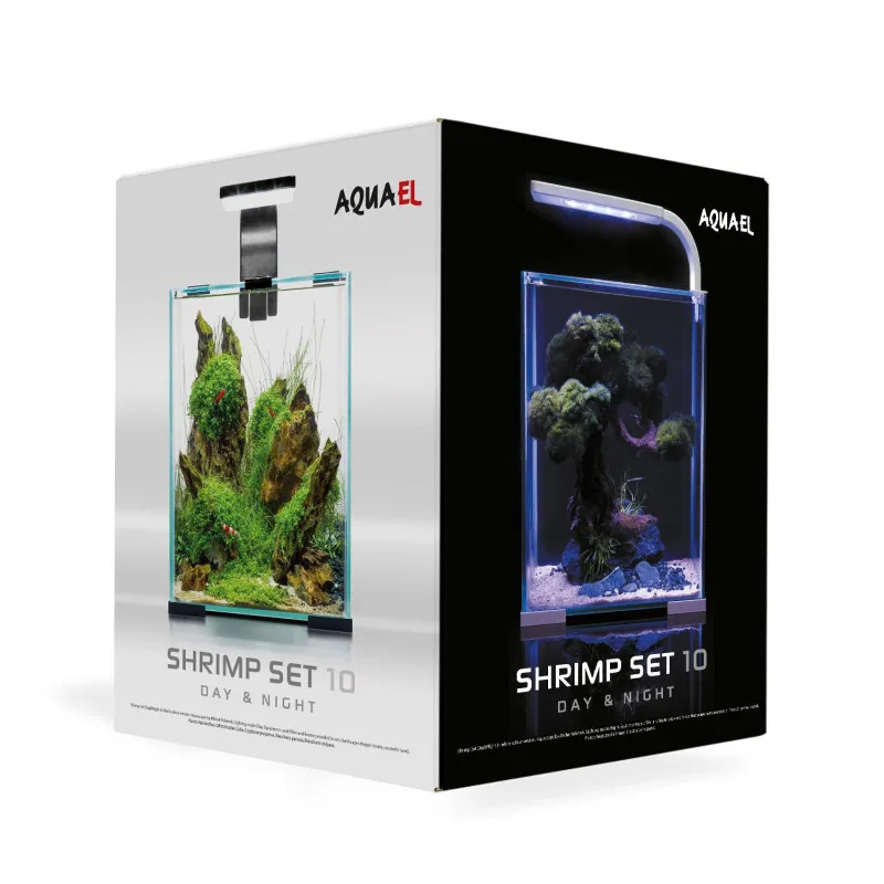 Shrimpset Day and Night 10 L 20x20x25 cm Hvid